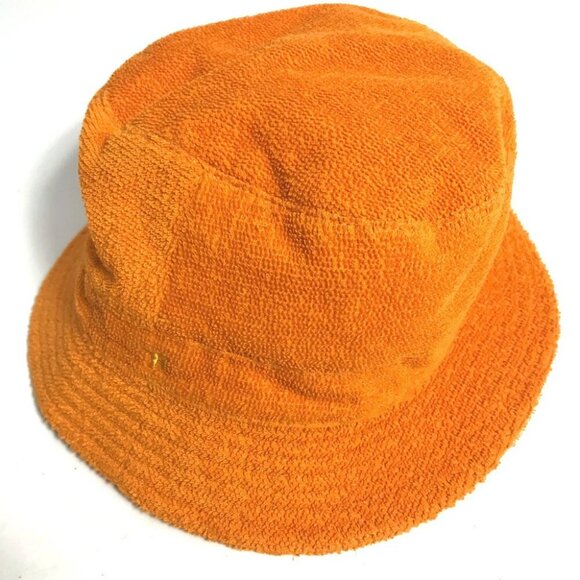 HERMES pile H logo hat bucket hat bob hat cotton Orange - Picture 1 of 7